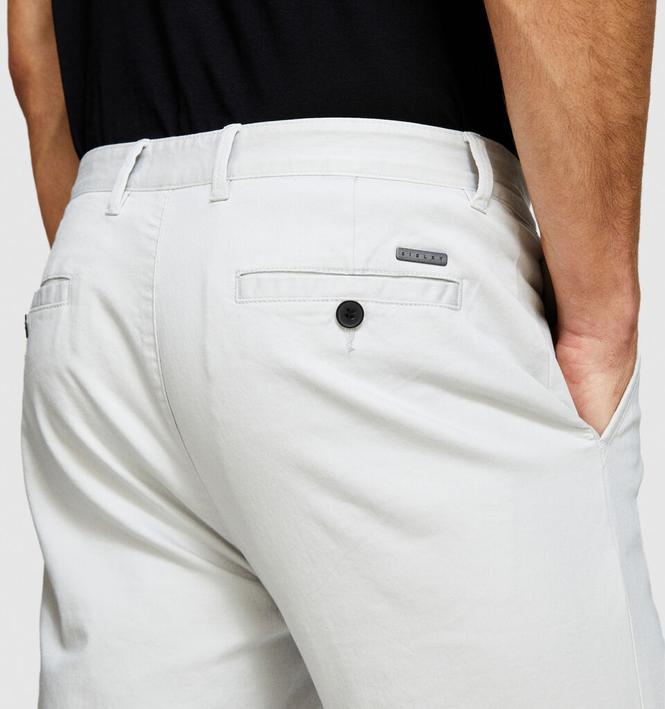 Slim fit chinos - men's chino trousers - Dove Gray | Sisley image number 5